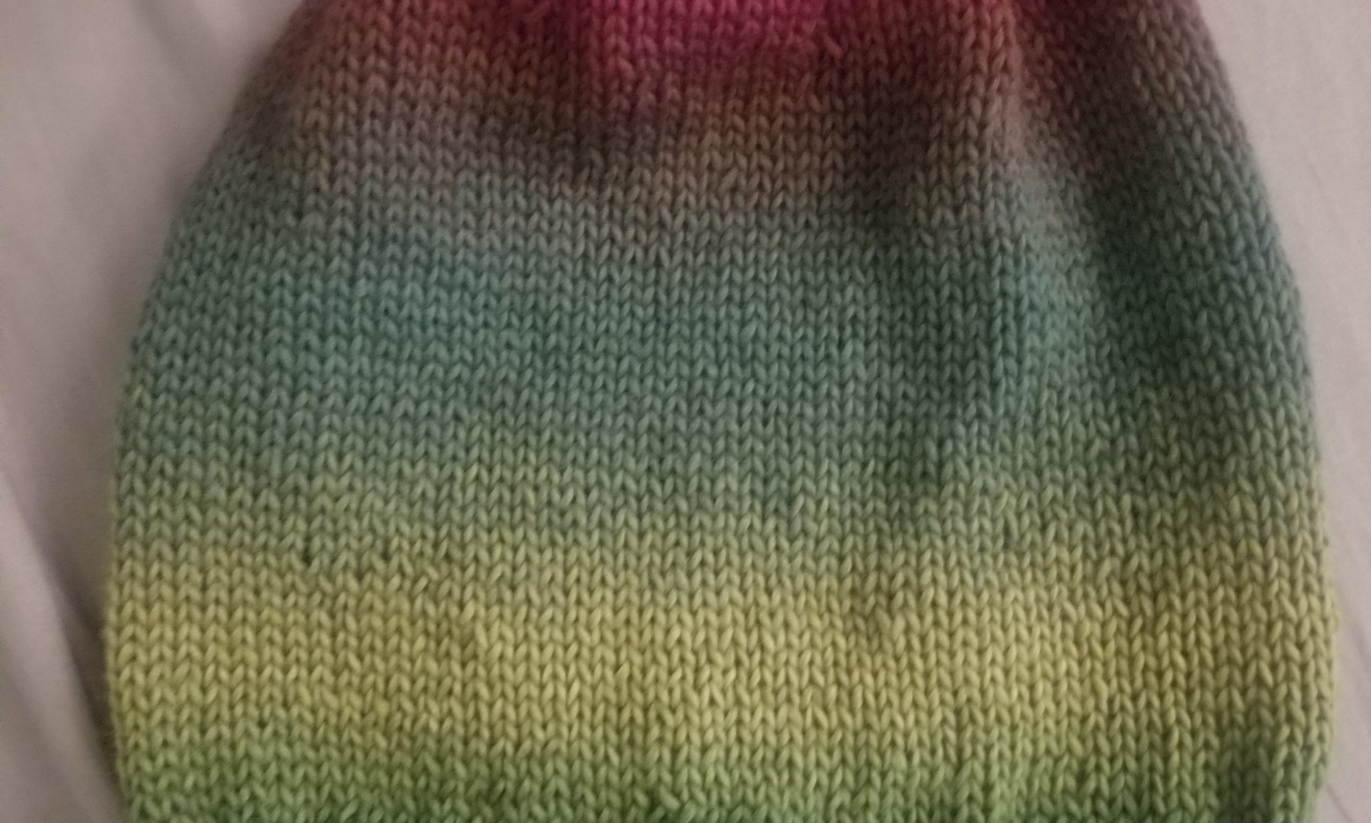 Ombre slouchy knitted hat