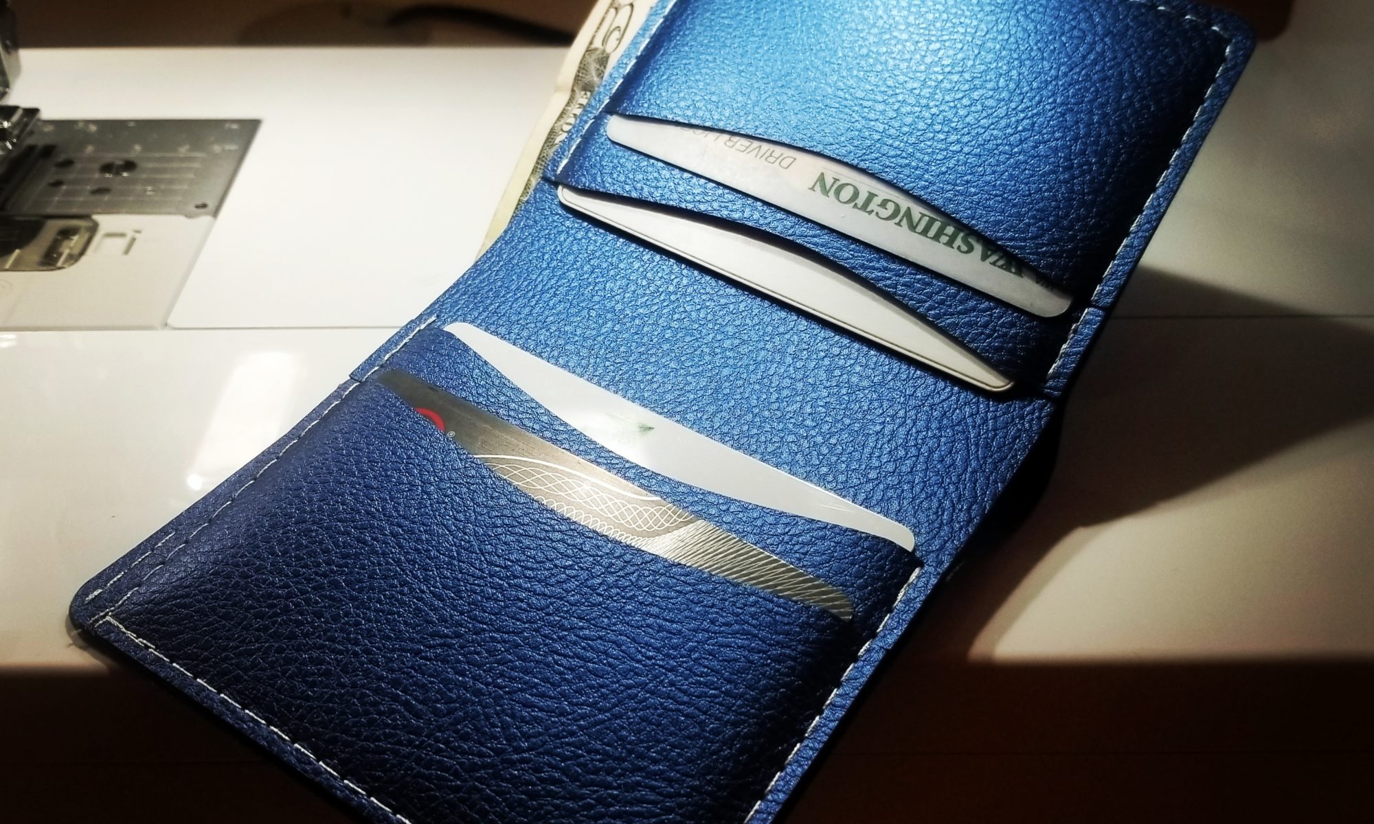 Finished Faux Leather Wallet