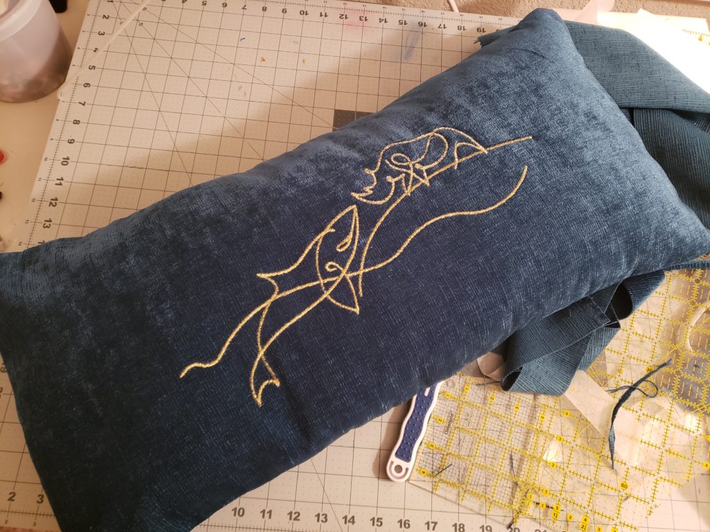 custom embroidered pillowcase