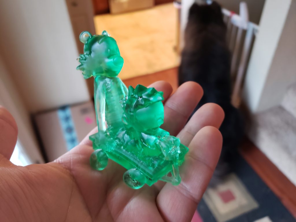 Calvin and Hobbes printed in resin on Kudo3D Bean