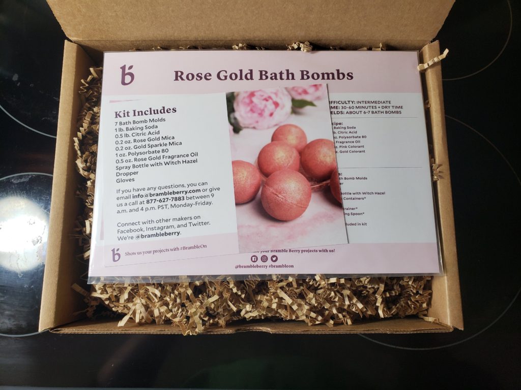 Bramble Berry Rose Gold Bath Bomb Kit Opening