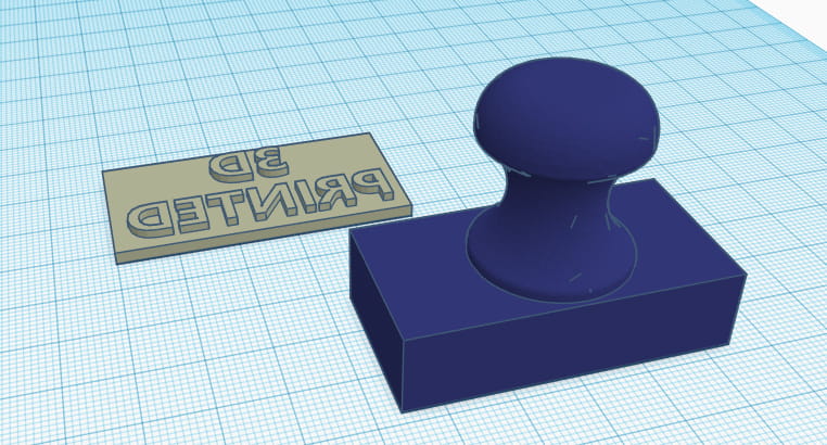 creating my stamp in tinkercad