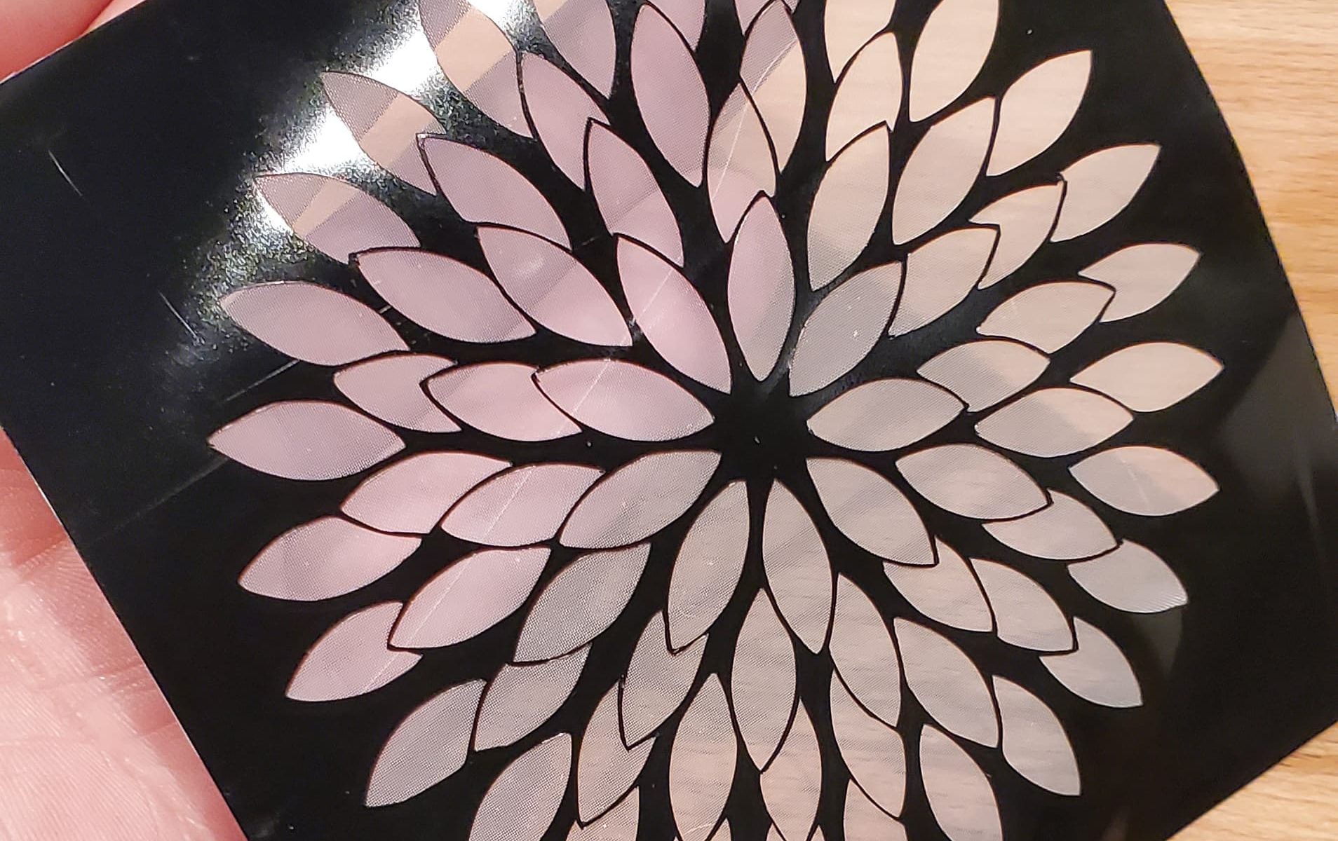 vinyl applied to a silkscreen