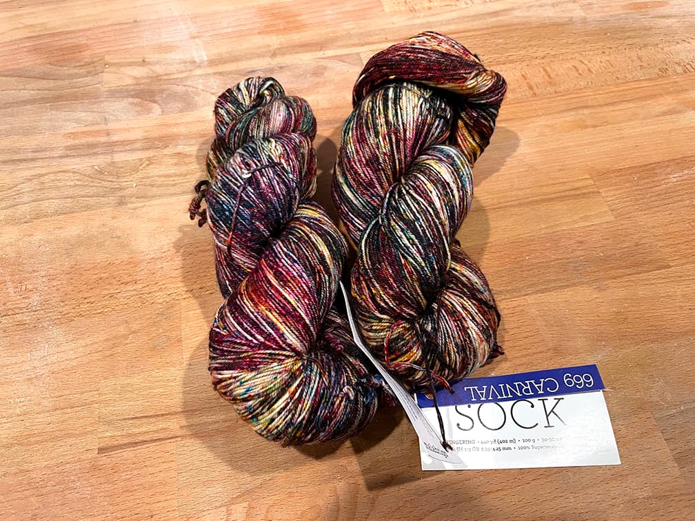 malabrigo 669 carnival sock yarn