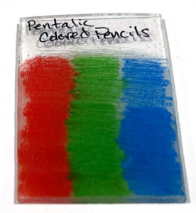 Pentalic Colored Pencils on Shrink Dinks